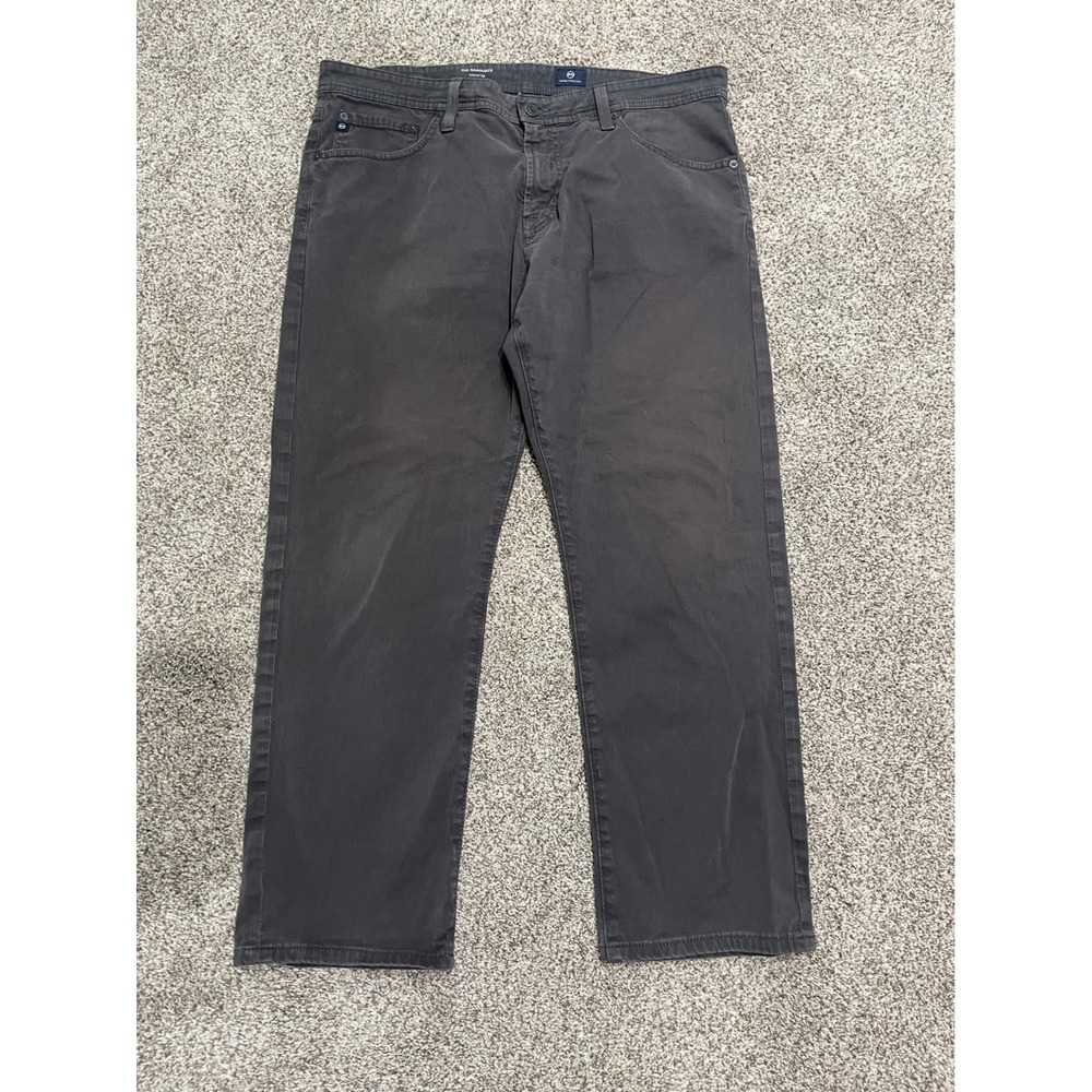 AG Adriano Goldschmied The Graduate Tailored Leg Pants Gray ACTUAL 38x28
